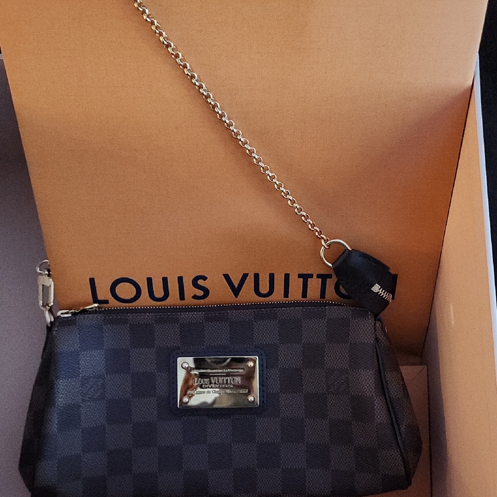 Louis Vuitton Dark Brown and Brown Checkered Mini Pochette